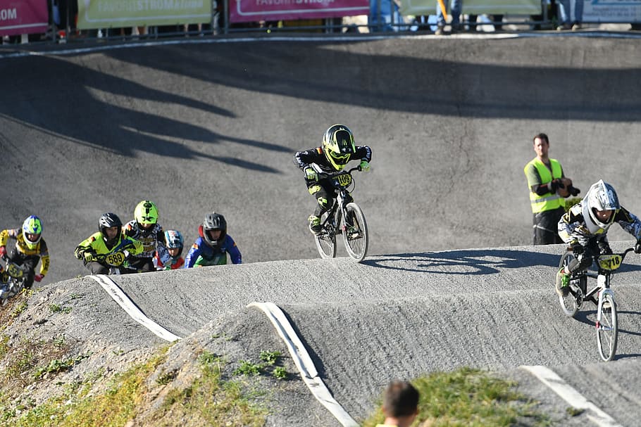 bmx, race, action, cyclists, rad-bundesliga, bike, competition HD wallpaper