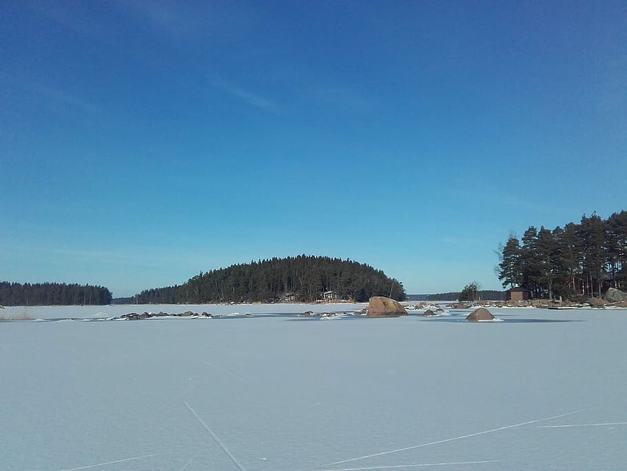 Winter, Ice, Sky, cold temperature, snow, blue, nature, scenics HD wallpaper