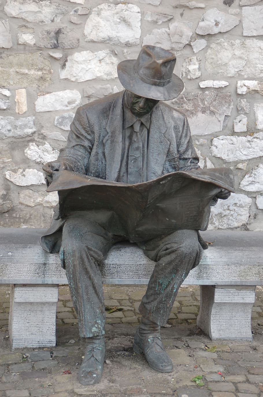 Read, Reading, Statue, Journal, one man only, only men, one person HD wallpaper