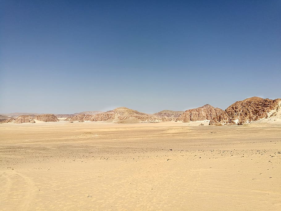 desert, egypt, sand, mountains, journey, vacation, sun, sky HD wallpaper