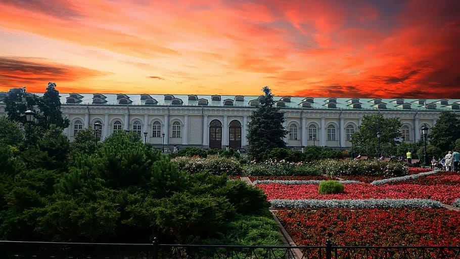sunset, building, city, sky, architecture, business, urban HD wallpaper