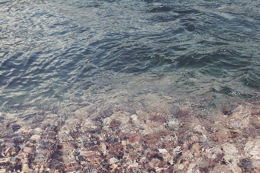 water, rocks, shore, ocean, sea, beauty in nature, beach, high angle view HD wallpaper