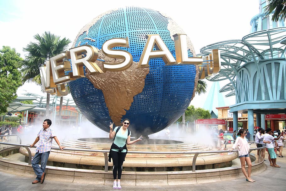 Universal Studios, singapore, fun, park, real people, men, group of people