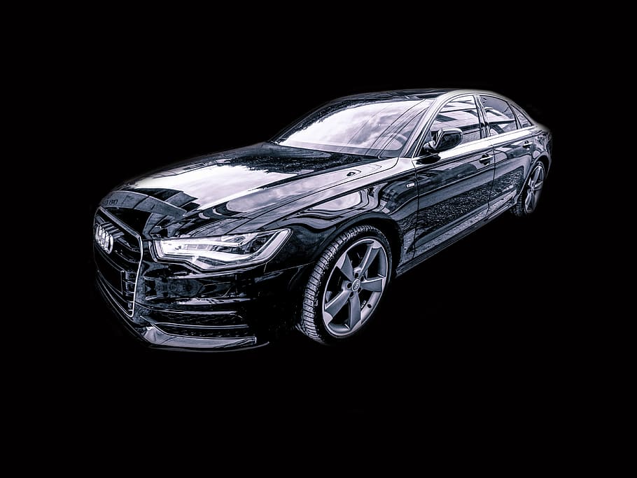 black Audi sedan, car, auto, tuning, automobile, luxury, vehicle HD wallpaper