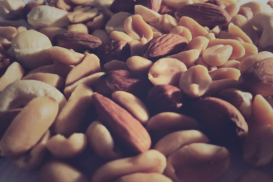 almonds, assorted, batch, beans, cashews, close-up, color, delicious HD wallpaper