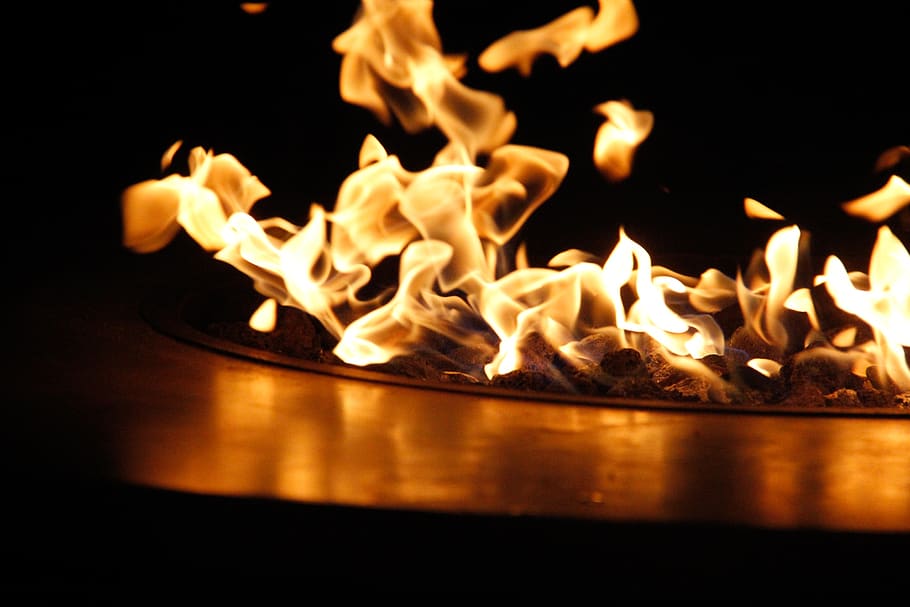 fire, burning, night, night fire, flame, heat - temperature HD wallpaper
