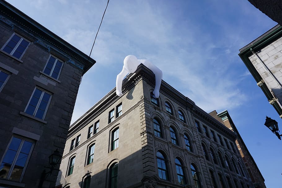 odd, giant, unusual, big, large, huge, sky, strange, building exterior HD wallpaper