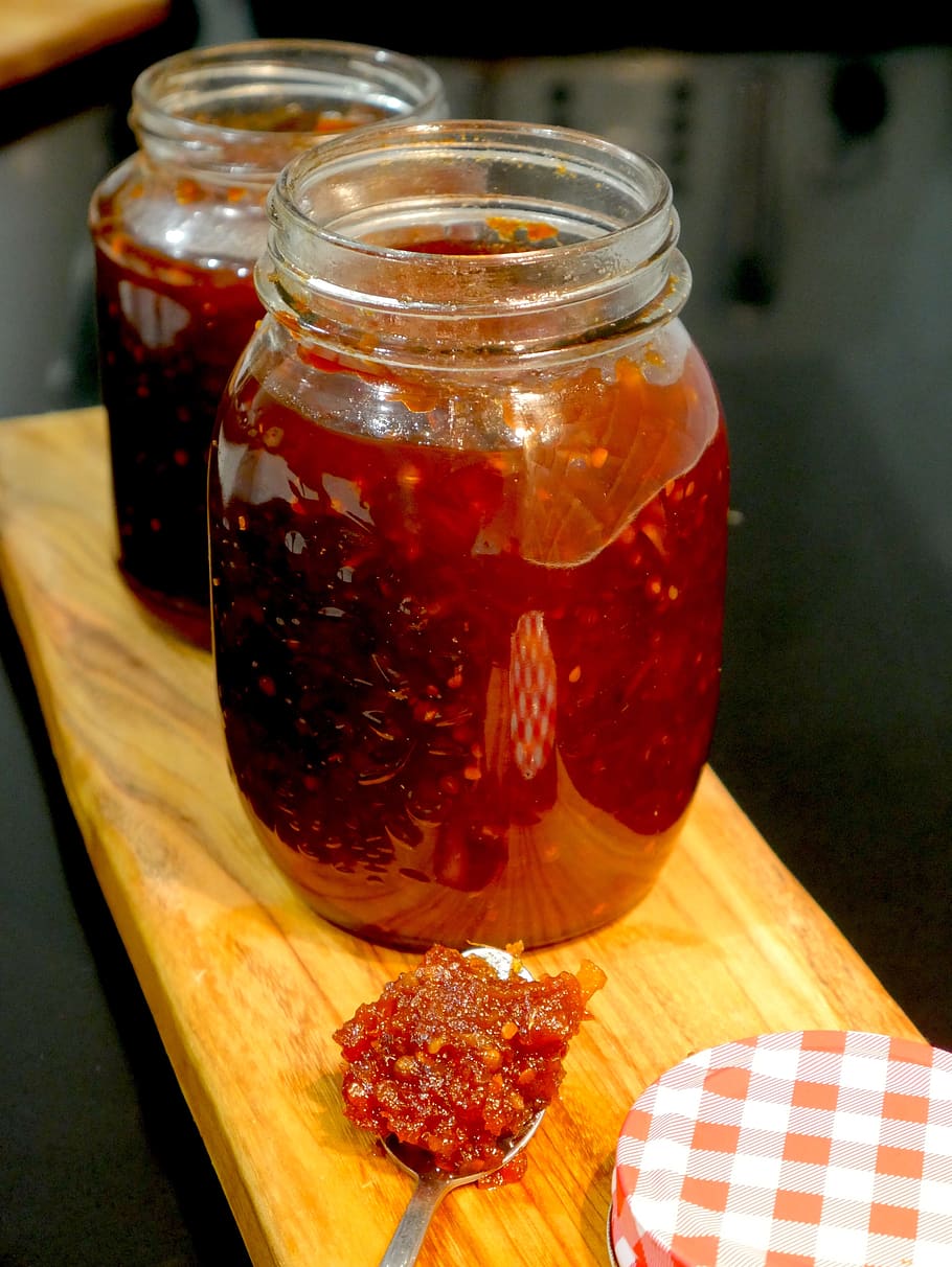 jar, jam, glass, food, honey, homemade, preserve, organic, condiment, HD wallpaper