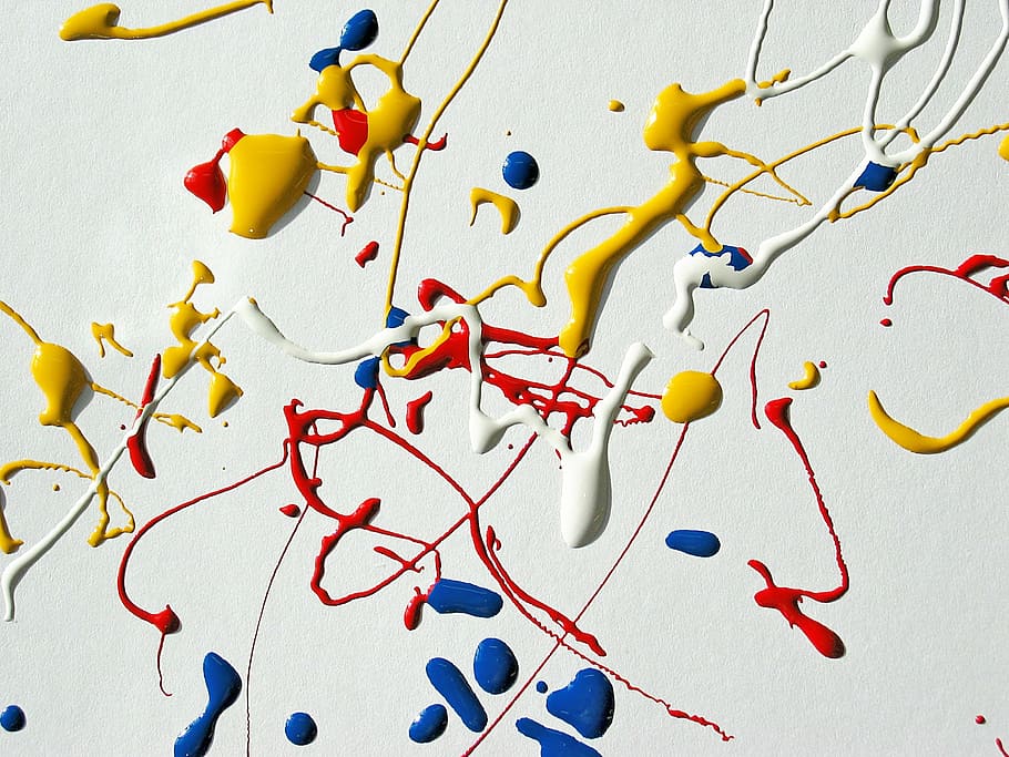 abstract painting, backgrounds and textures, paper, drops, multicolored HD wallpaper