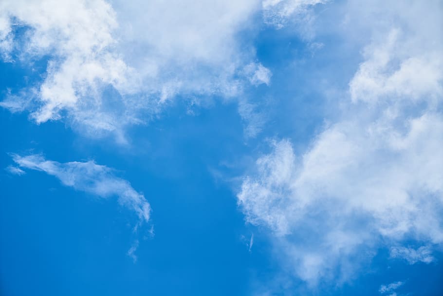 cloud, blue, background, composition, space, clouds, white HD wallpaper