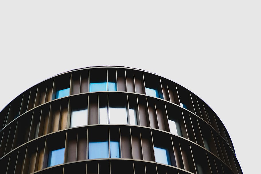low angle photo of brown building, architecture, infrastructure HD wallpaper