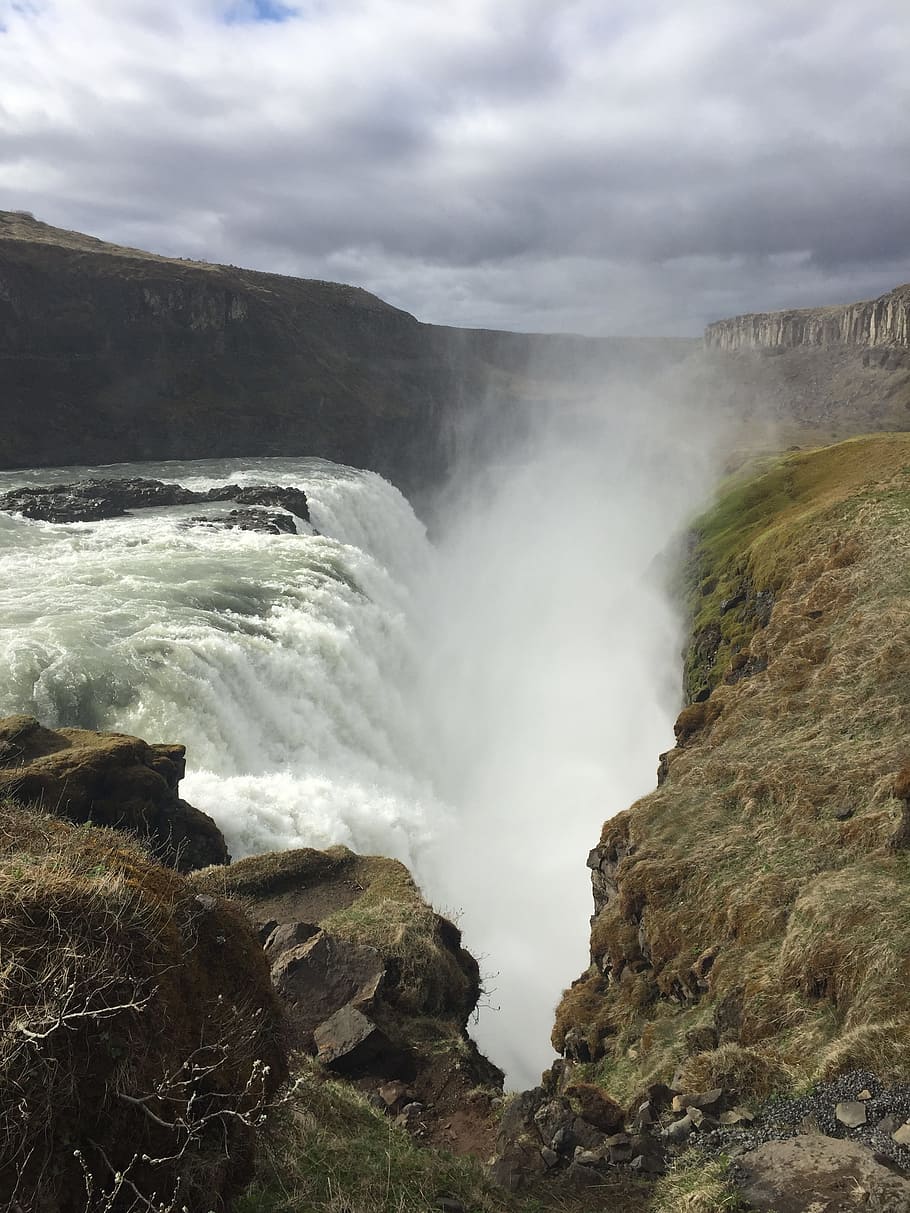 gulfoss, iceland, cascade, scenics - nature, beauty in nature HD wallpaper