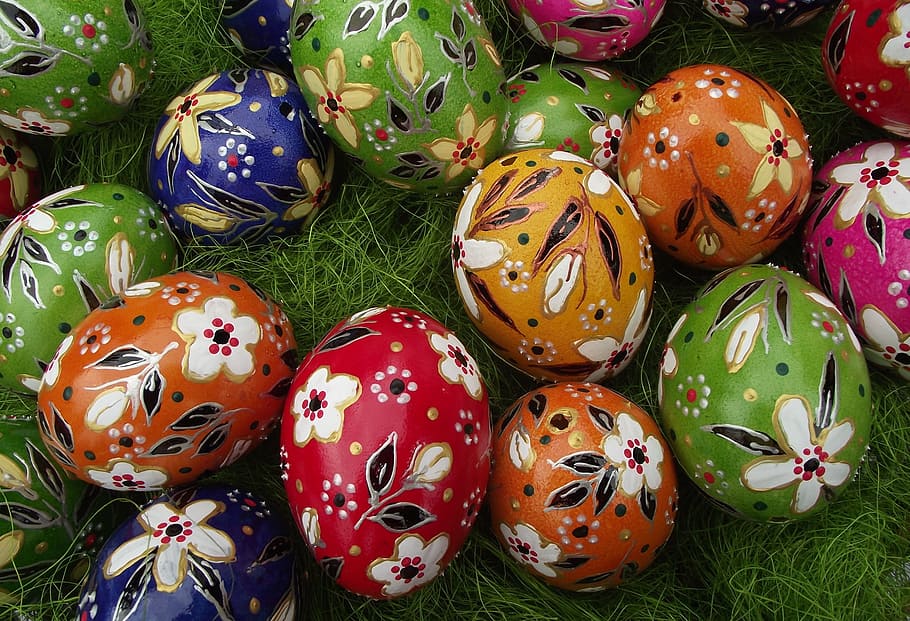 eating, eggs, easter, decoration, painted, easter egg, holiday HD wallpaper