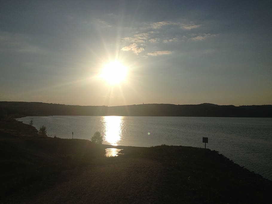 summer, time, lake, nature, travel, sunset, sea, landscape HD wallpaper
