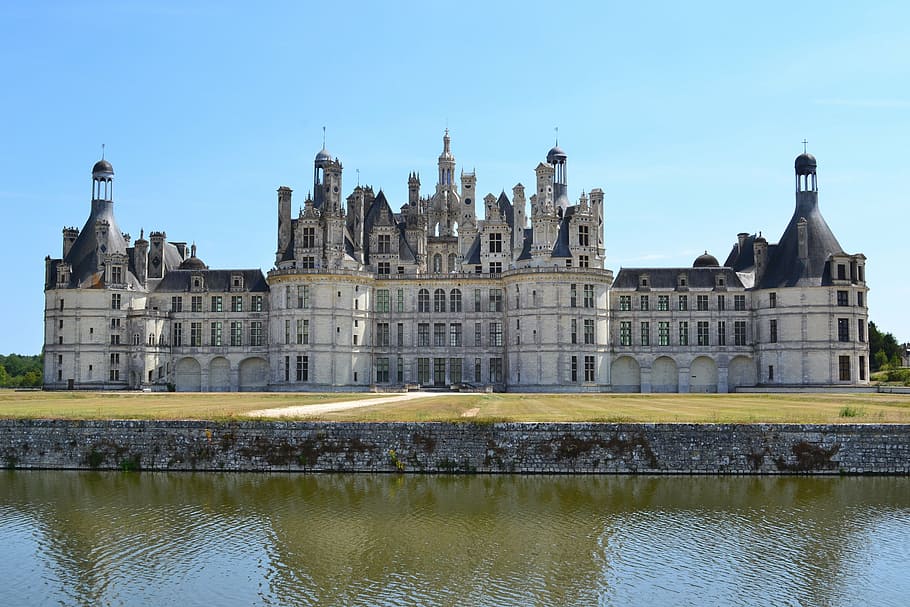 landscape photography of castle, chambord, château de chambord, HD wallpaper