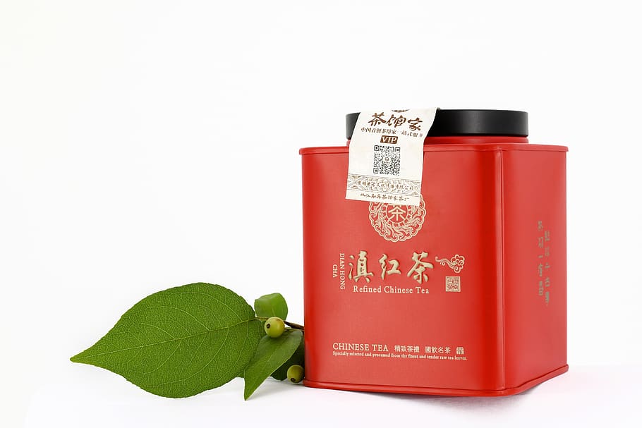 red box, tea, black tea, cut out, white background, studio shot HD wallpaper