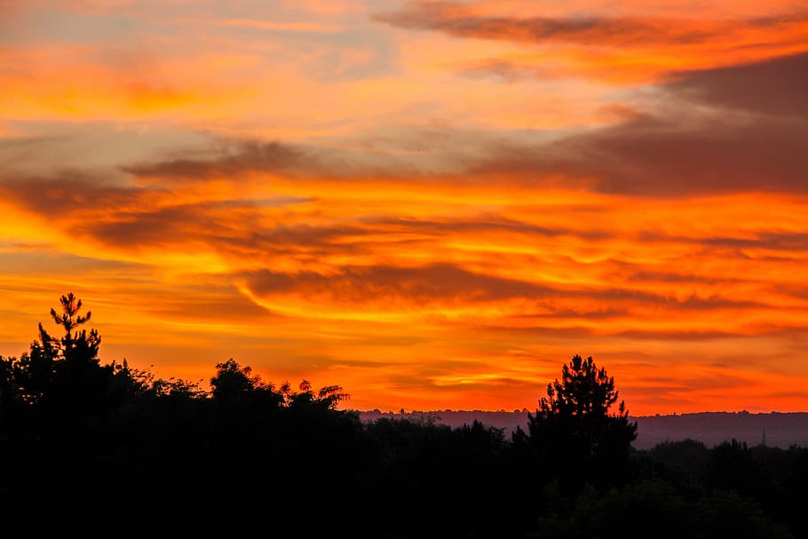 Sunset, Nature, Sky, Clouds, Beautiful, amazing, dramatic, landscape HD wallpaper
