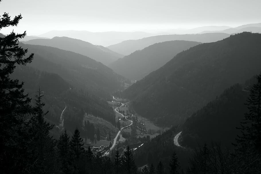 road, valley, landscape, mountains, wide, drive, loneliness HD wallpaper