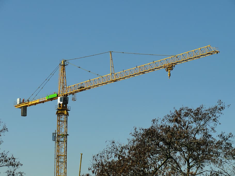crane, assembly, liebherr, tower, construction, site, structure HD wallpaper