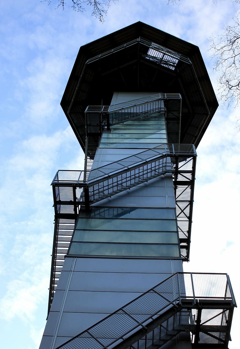 observation tower, platform, building, watching tower, high HD wallpaper