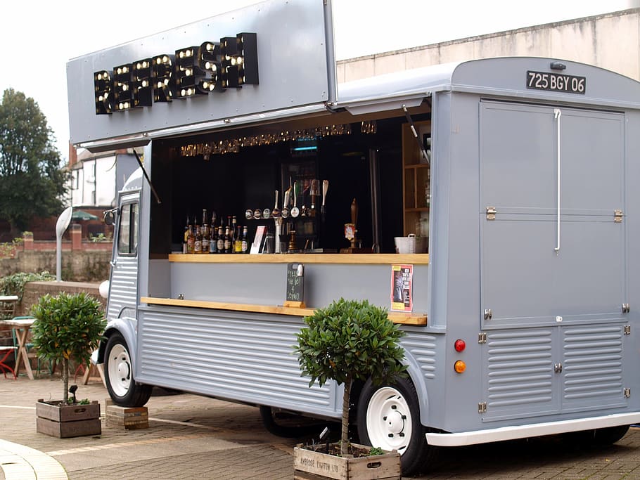 bar, van, cafe, communication, land vehicle, text, mode of transportation HD wallpaper