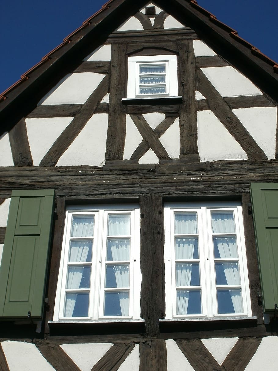Window, Shutters, Timber, Framing, schwetzingen, house, architecture HD wallpaper