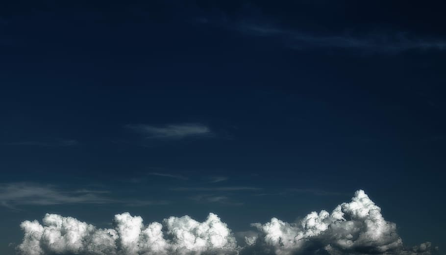 clouds, white and gray clouds, sky, blue, cloud - sky, cloudscape HD wallpaper