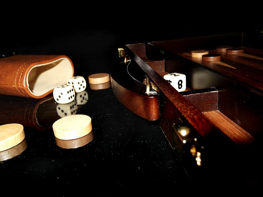 Backgammon, Play, Wood, Cube, no people, music, close-up, indoors, HD wallpaper