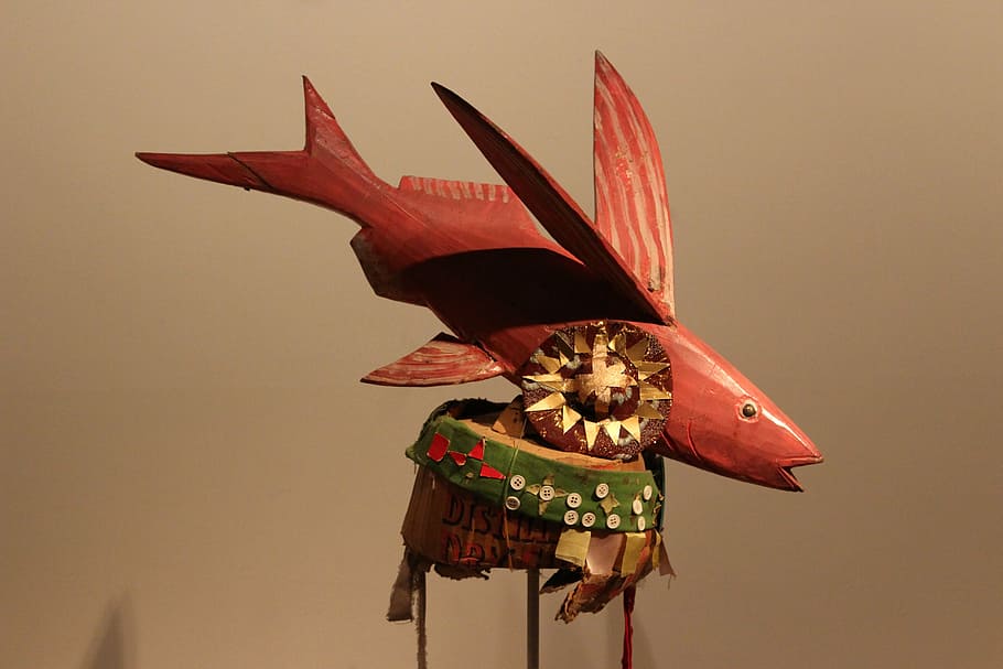african, bird, fish, art, red, buttons, tribal, native, animal HD wallpaper