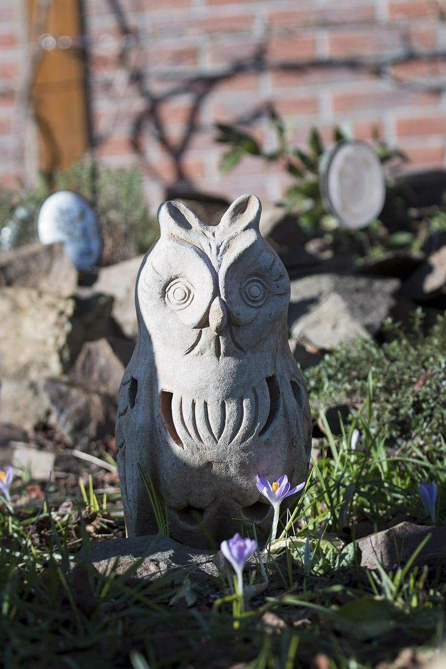 porcelain, close, spring, sculpture, owl, sun, art and craft HD wallpaper