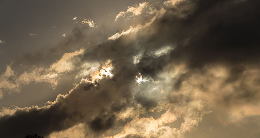 sunset, sky, clouds, cloudscape, weather, grey, dramatic, australia HD wallpaper