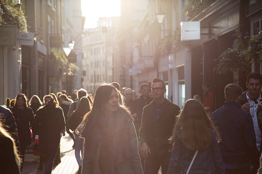 Crowd, People, Road, large group of people, city, city life HD wallpaper