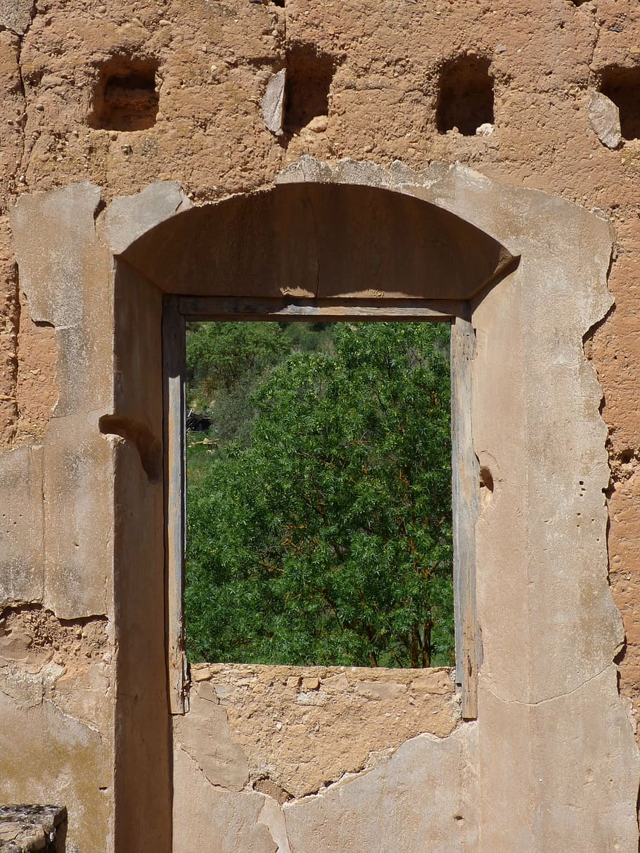 window, ruin, abandoned, window broken, empty window, house abandoned HD wallpaper