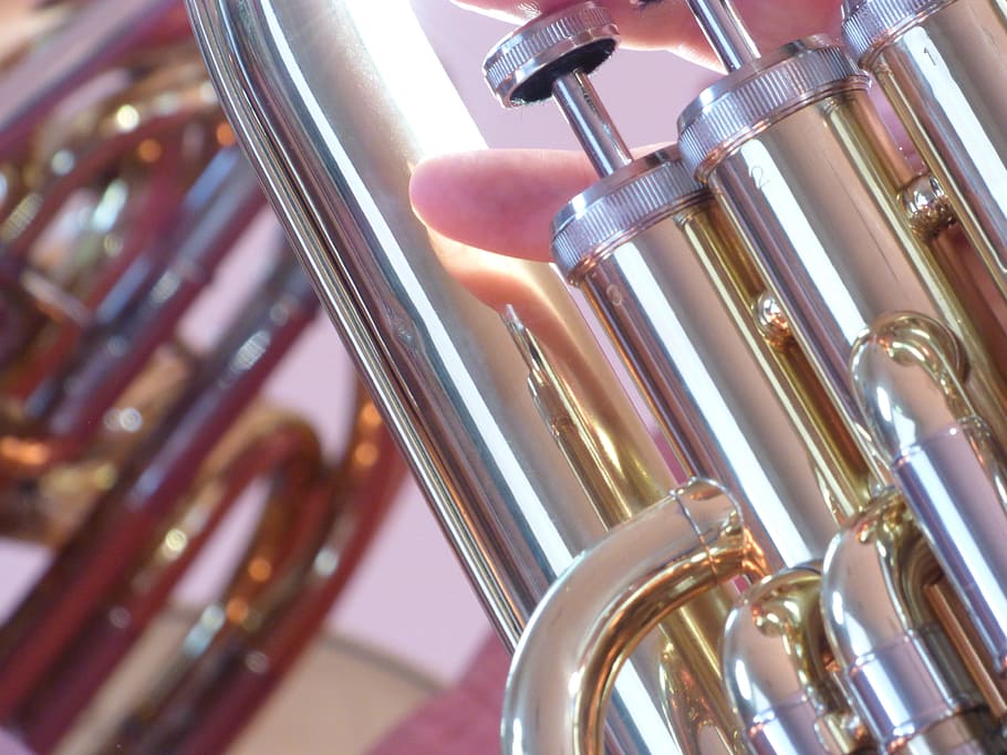 Music, Copper, Instrument, musical Instrument, trumpet, close-up HD wallpaper