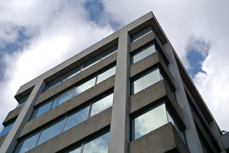 office, concrete, building, low angle view, architecture, built structure HD wallpaper
