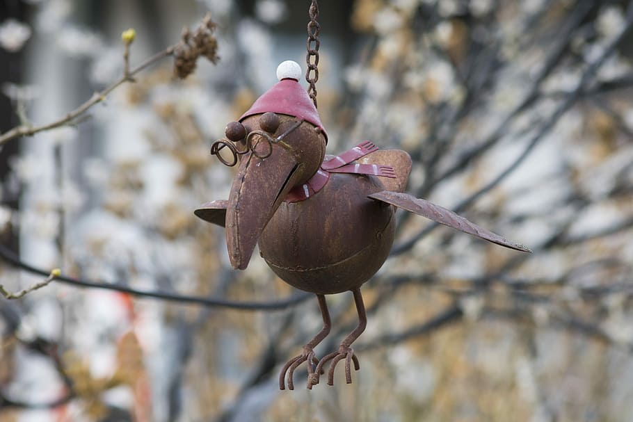 Figure, Bird, Deco, Garden, garden figurines, ornament, decoration HD wallpaper
