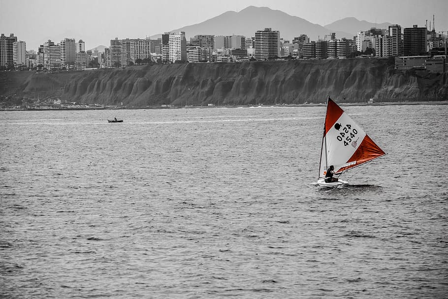 peru, windsurf, ocean, red, windsurfing, water, activity, building exterior HD wallpaper