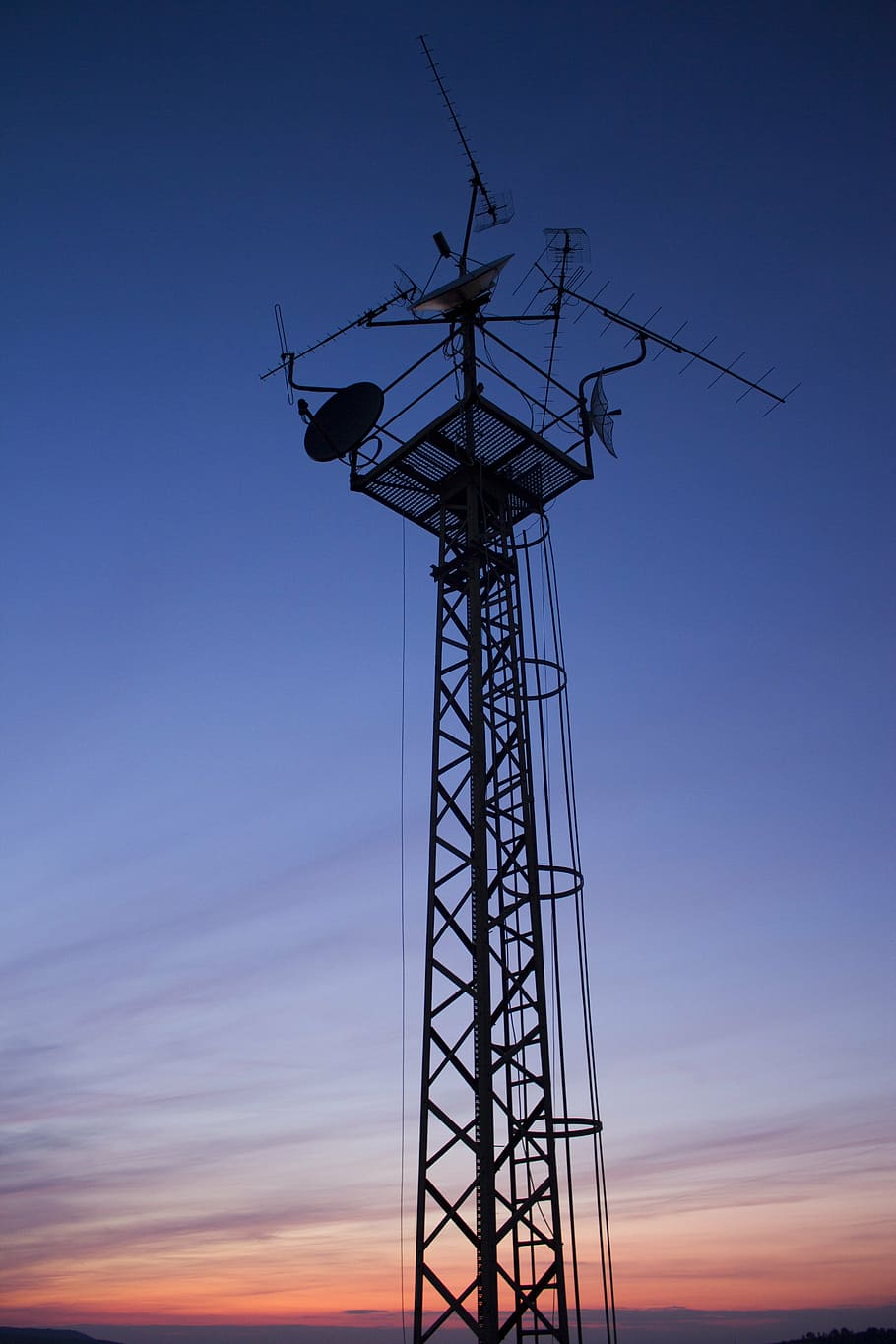 antenna, night sky, technology, fuel and power generation, architecture HD wallpaper