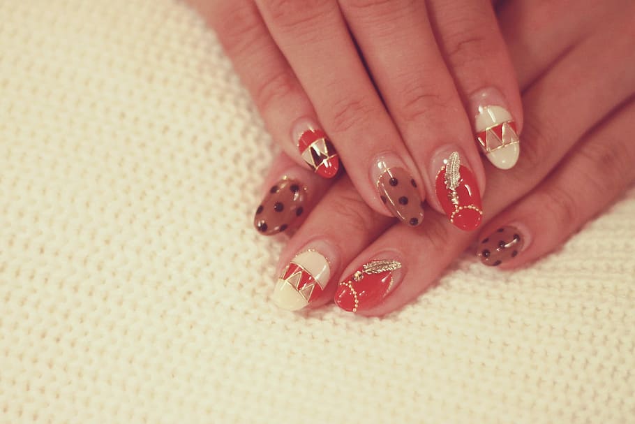woman assorted nail arts, manicure, fingernail, women, human Hand HD wallpaper