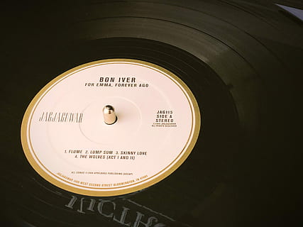 photo of Bon Iver vinyl record, Bon Iver vinyl record, record player HD wallpaper