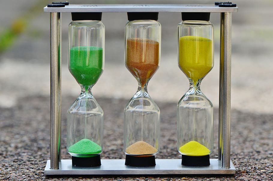 hourglass, time, sand, transience, run out, amount of time HD wallpaper