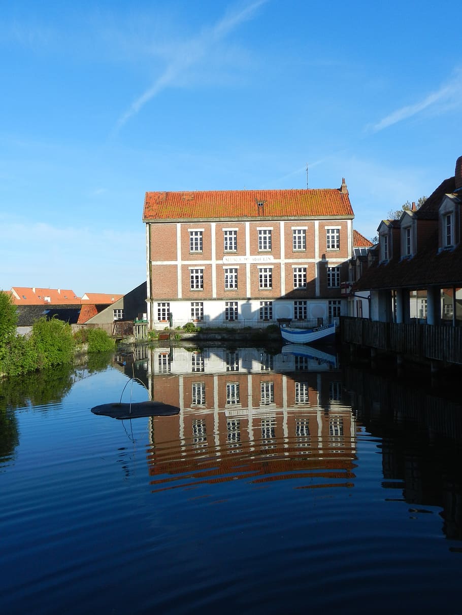 wissant, mill, summer, built structure, water, building exterior HD wallpaper