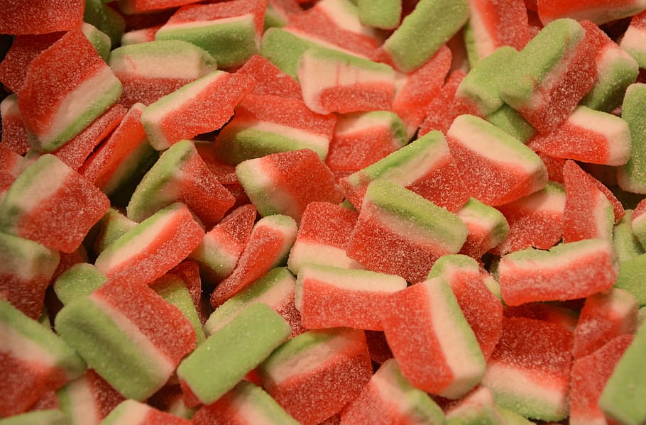 fruit pastes, shape watermelon, perfume, candy, confectionery HD wallpaper