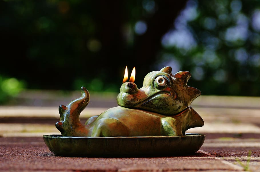 dragon, fire, nostrils, funny, cute, figure, stone, focus on foreground HD wallpaper