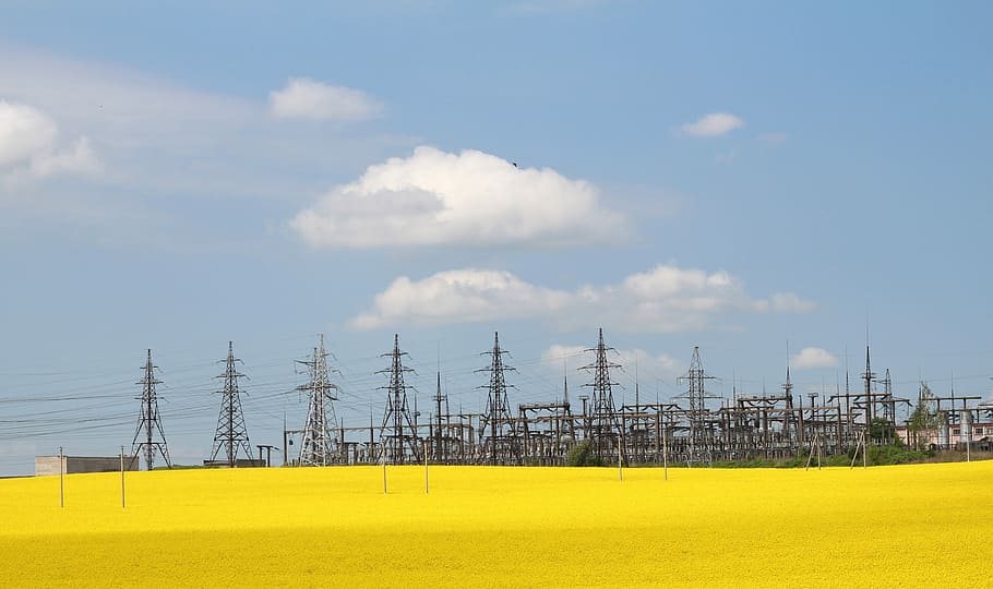 Lap, Electricity, Rape, Energy, electric power, transmission towers HD wallpaper