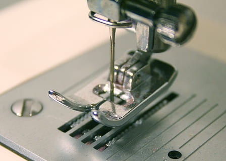 gray metal sewing machine neddle, needle, work, clothing, textile HD wallpaper