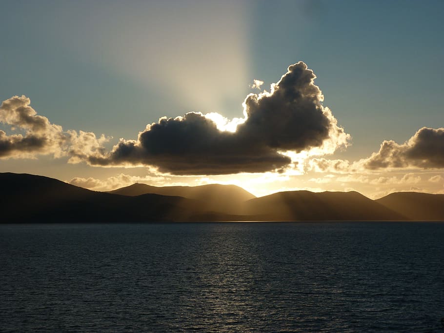 Cloud, Sun, Mood, Atmosphere, nature, sea, sky, scenics, water HD wallpaper