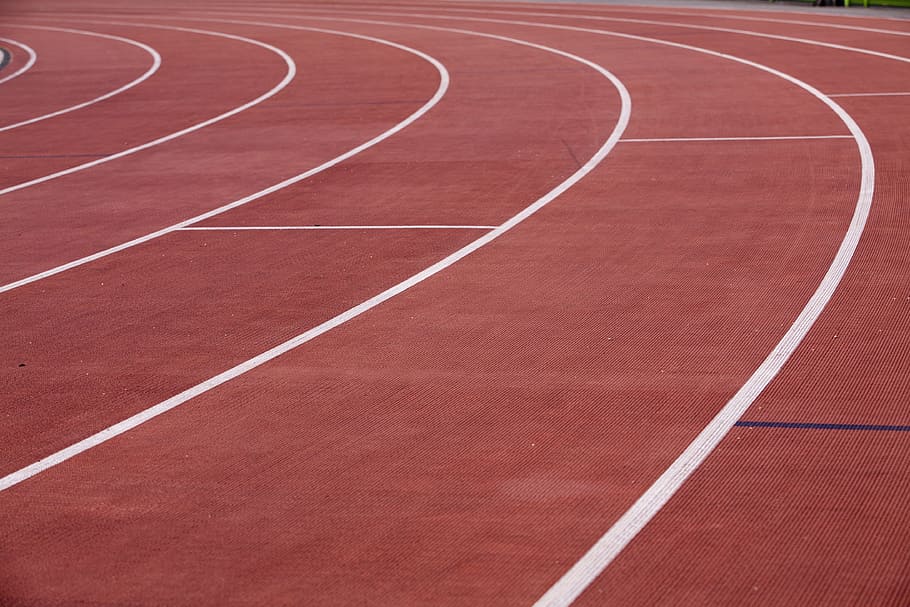 athletes running field, athletics, track, exercise, jogging, playground, HD wallpaper