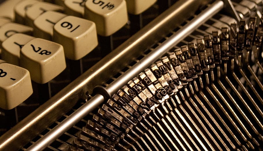 Typewriter, Keys, Letters, Numbers, old, vintage, antique, retro