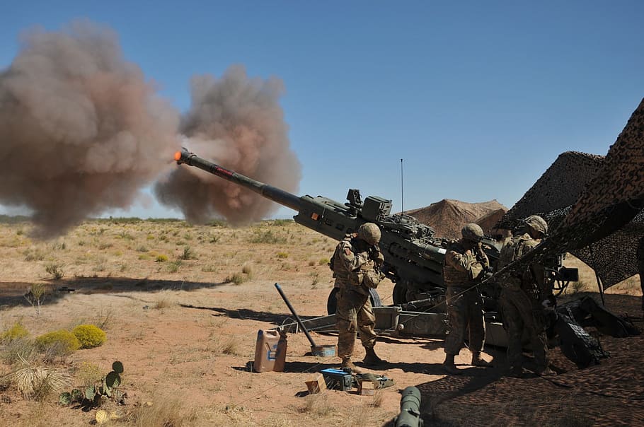 marines, m777 howitzer, artillery, 155mm, firepower, military, HD wallpaper